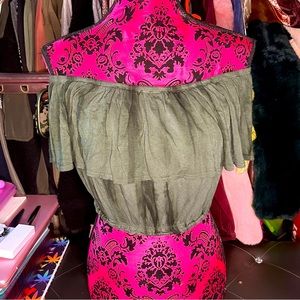 Flowy Hunter green Top